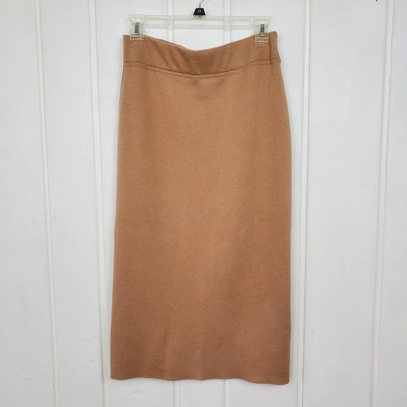 Massimo Dutti Dresses & Skirts - Massimo Dutti Beige Cotton Cashmere Pencil Midi Skirt US Women's Medium